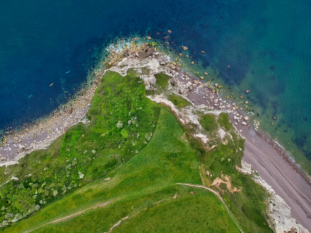 aerial view of ocean