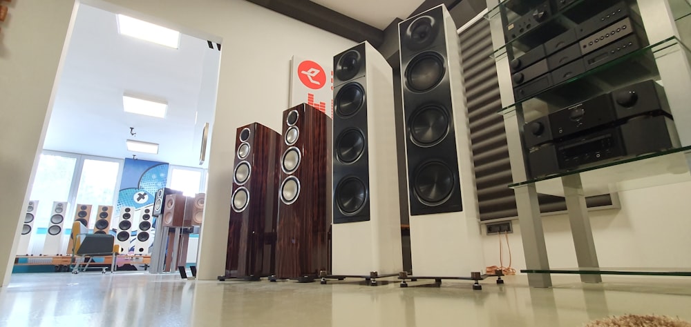 lined tower speakers