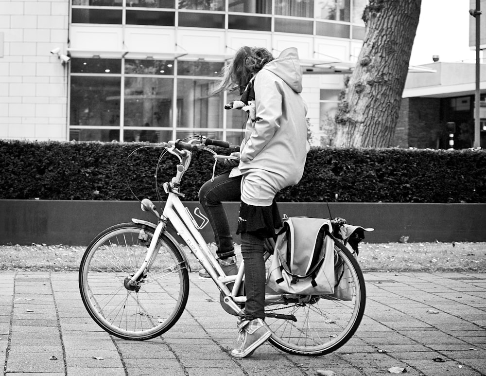 woman on bicycle