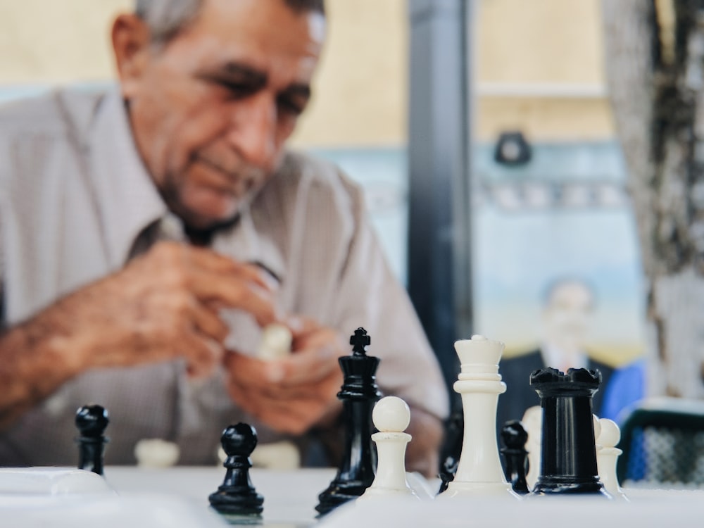 black and white chess board