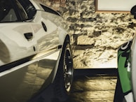 An interior view of a meticulously cleaned car with polished surfaces.