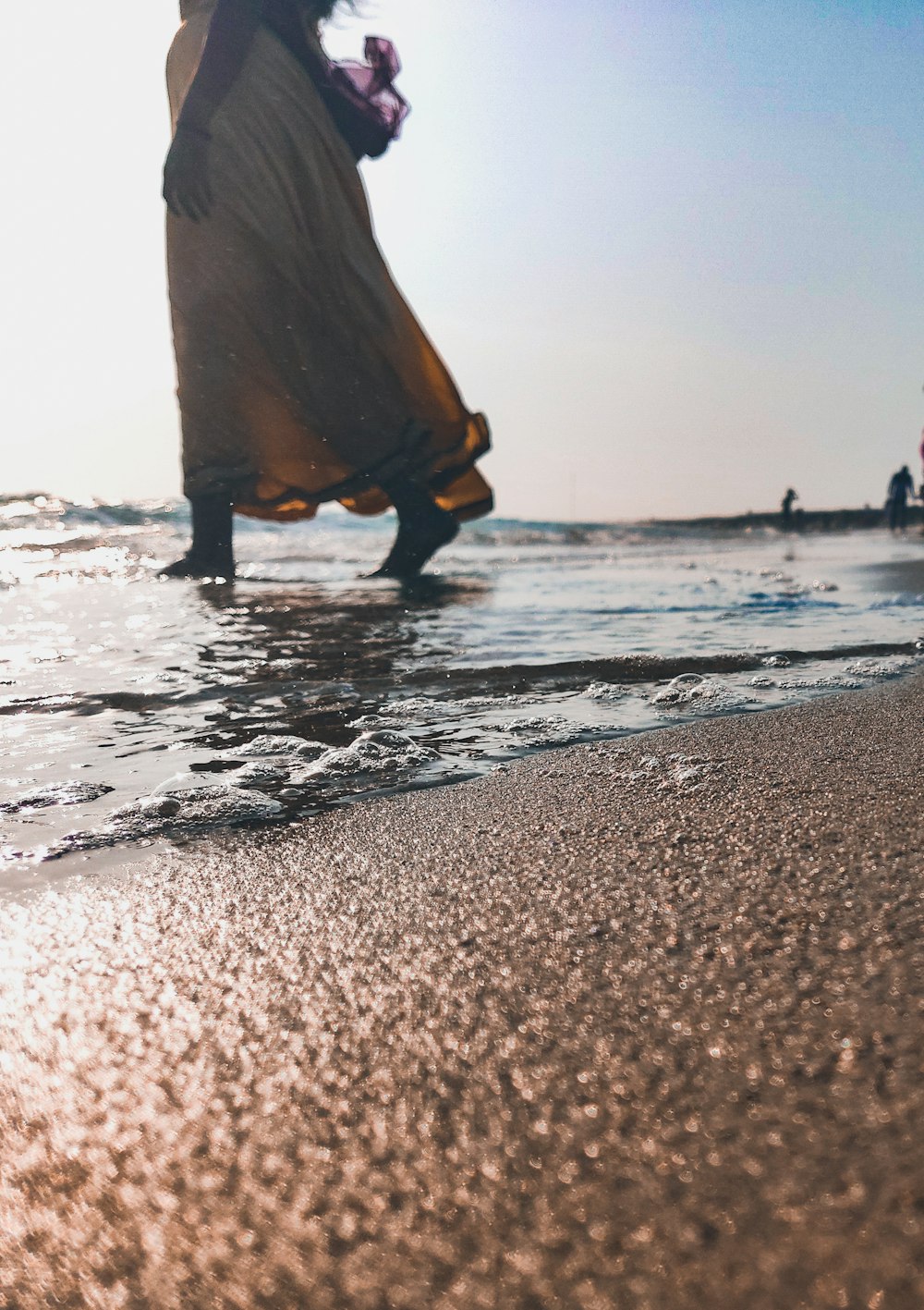 woman near ocean