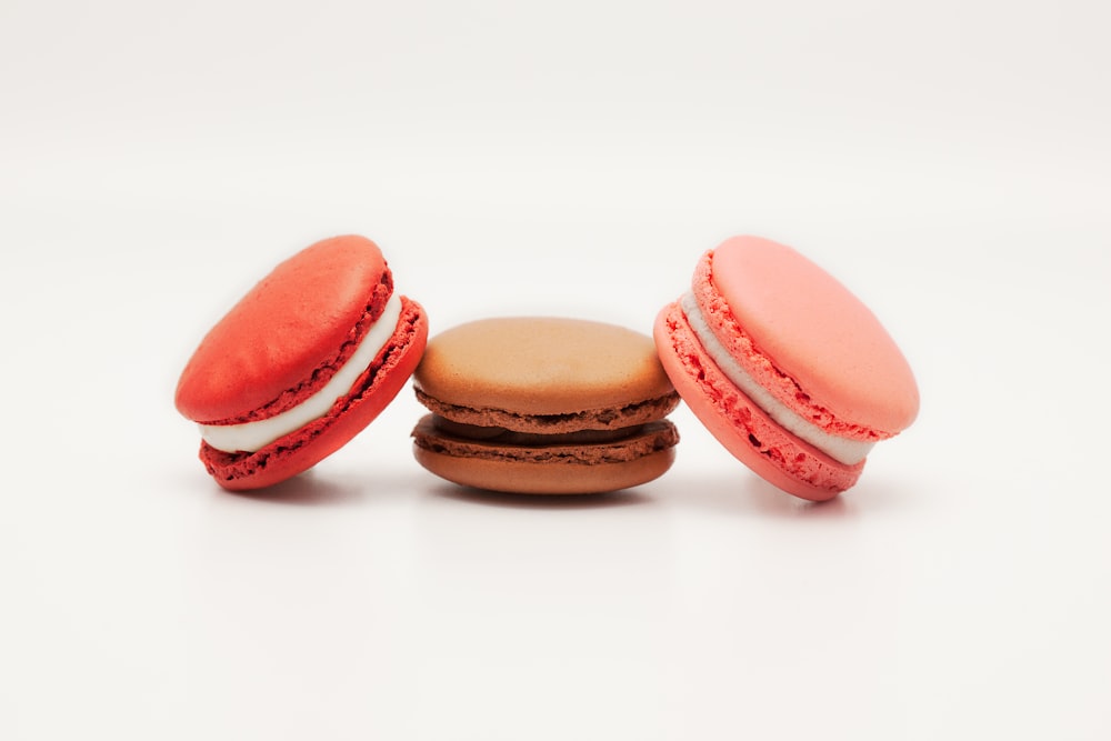 three macarons