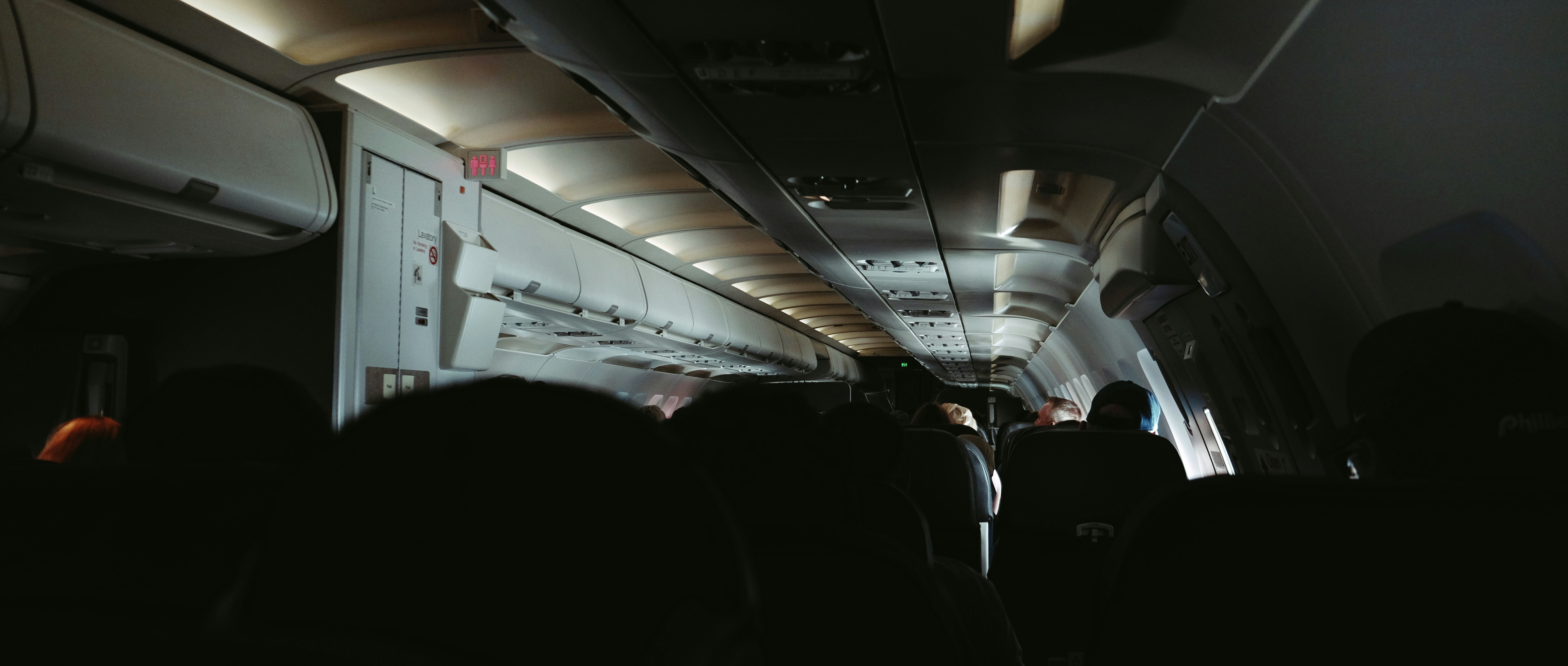 people inside airliner, 