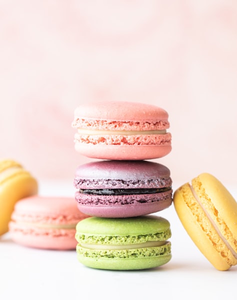 several macarons in a stack
