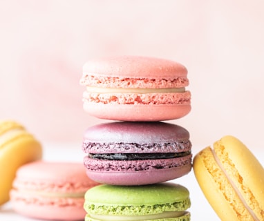 macarons on table