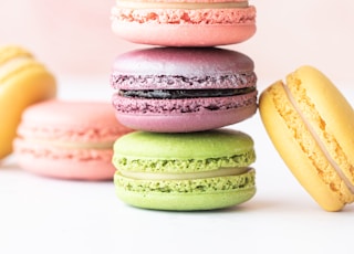 macarons on table