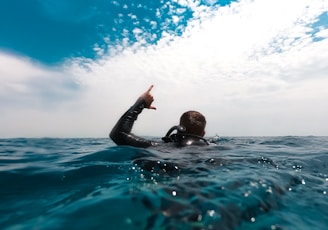 man underwater