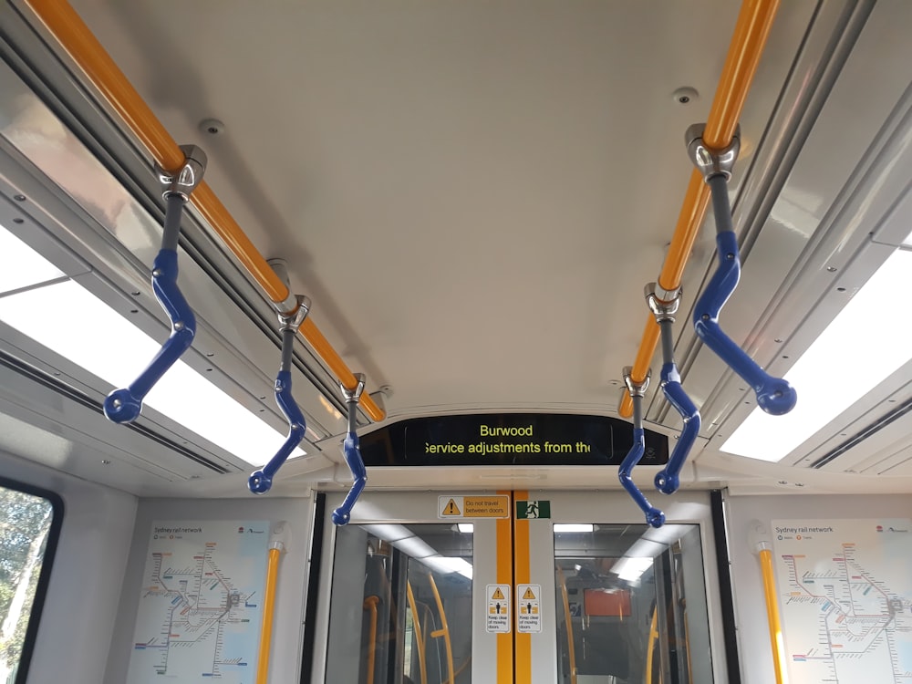 white train interior