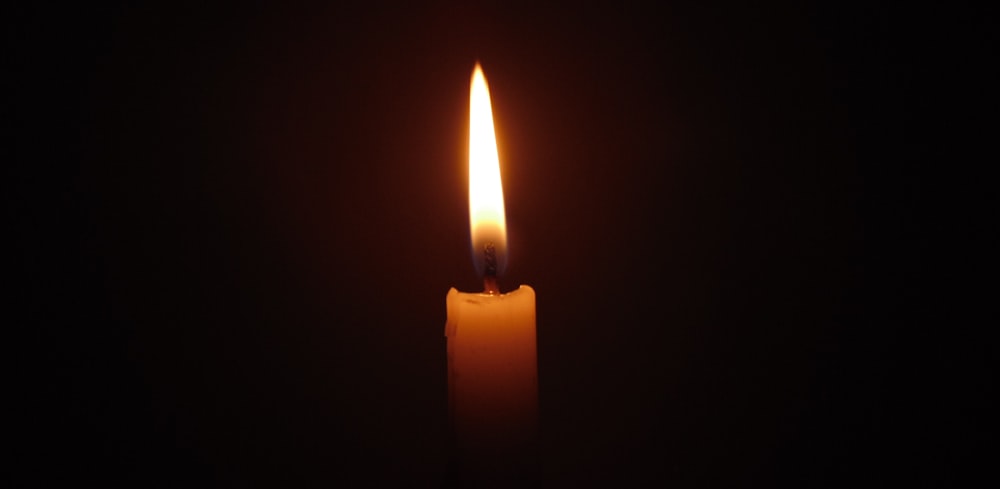 light white pillar candle