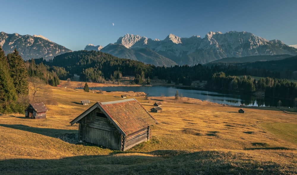 braunes Holzhaus