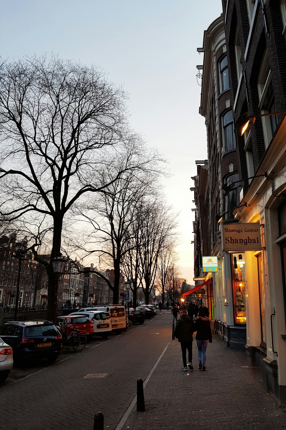 man walking near the building