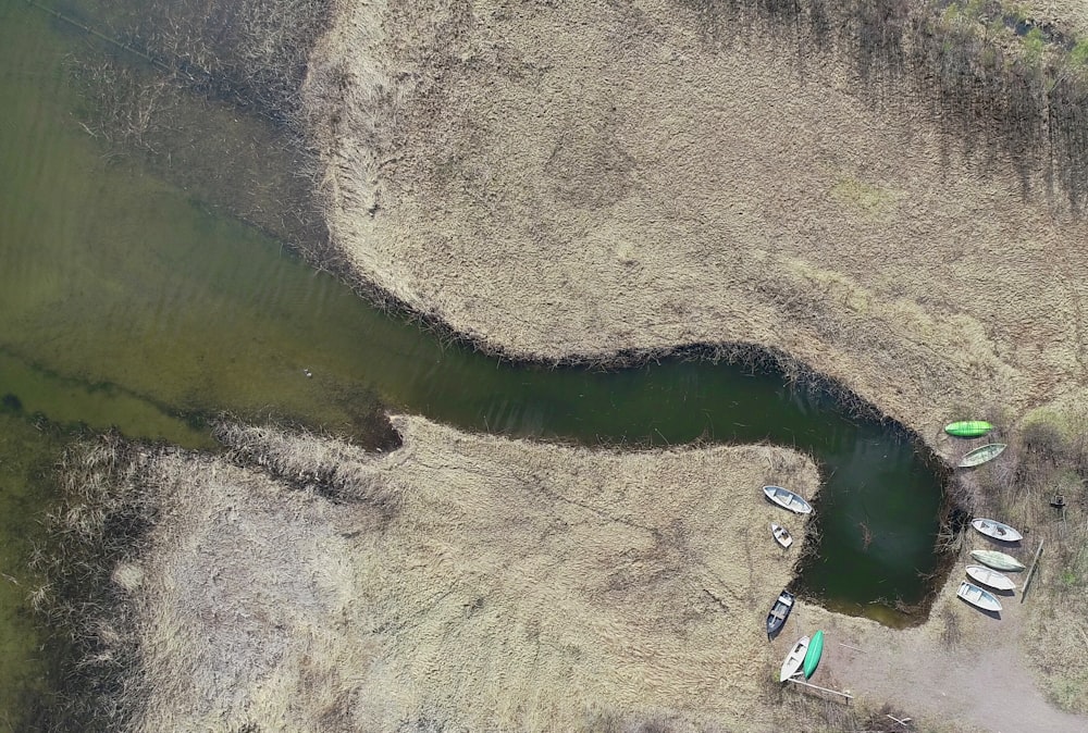 aerial photo of lake