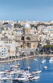 boats moored in dock