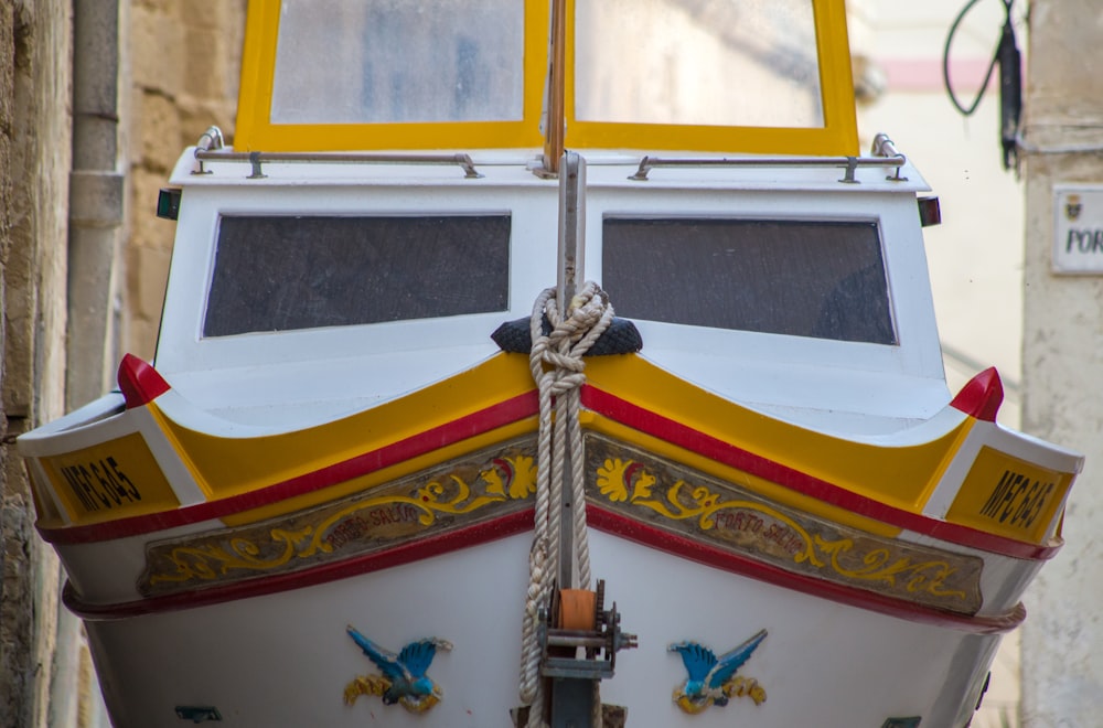 a close up of the side of a boat