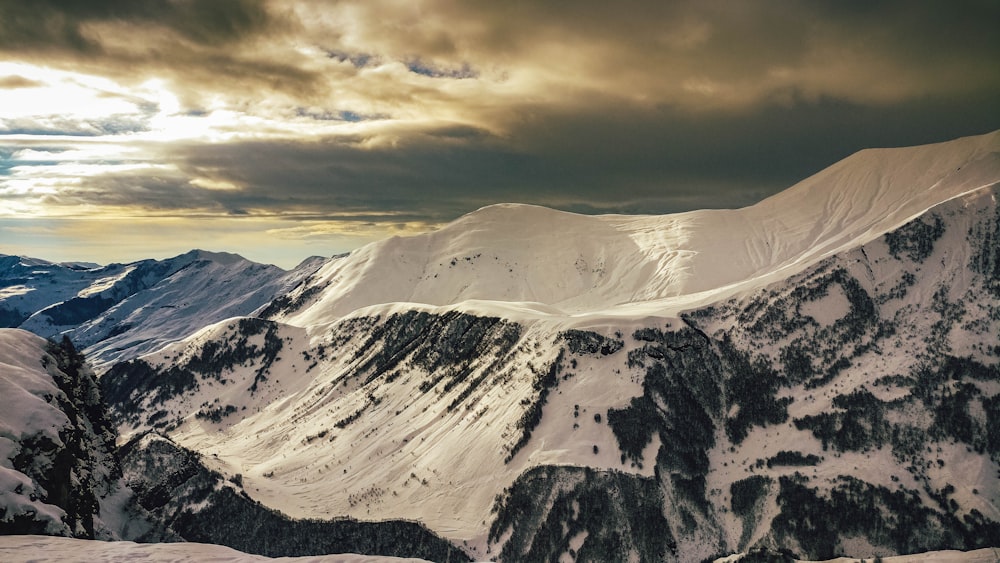 silhouette photo of mountain alps