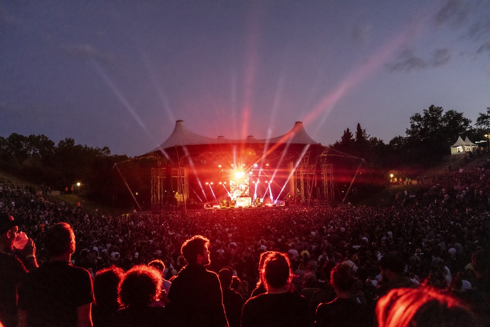 group of people watching concert