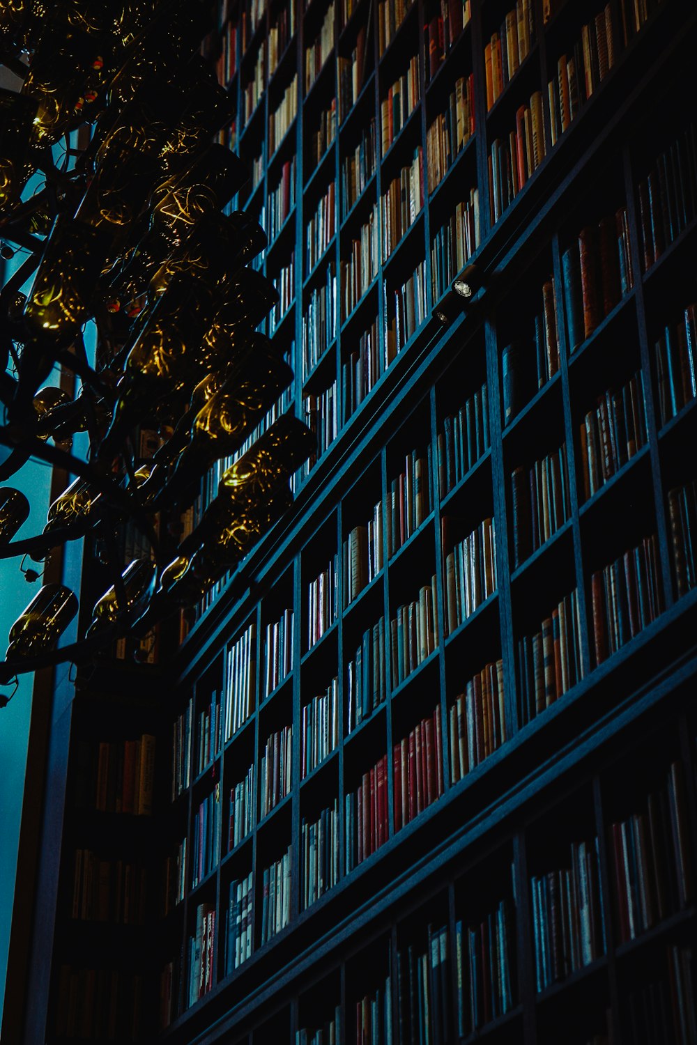 black wooden bookcase