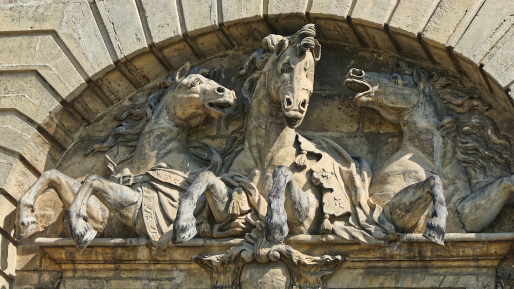 Statue de troupeau de chevaux