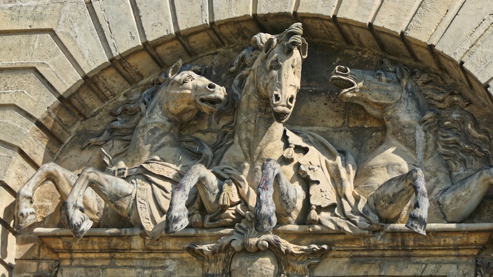 herd of horses statue