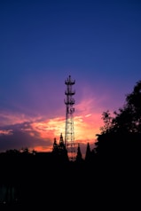silhouette photography of tower