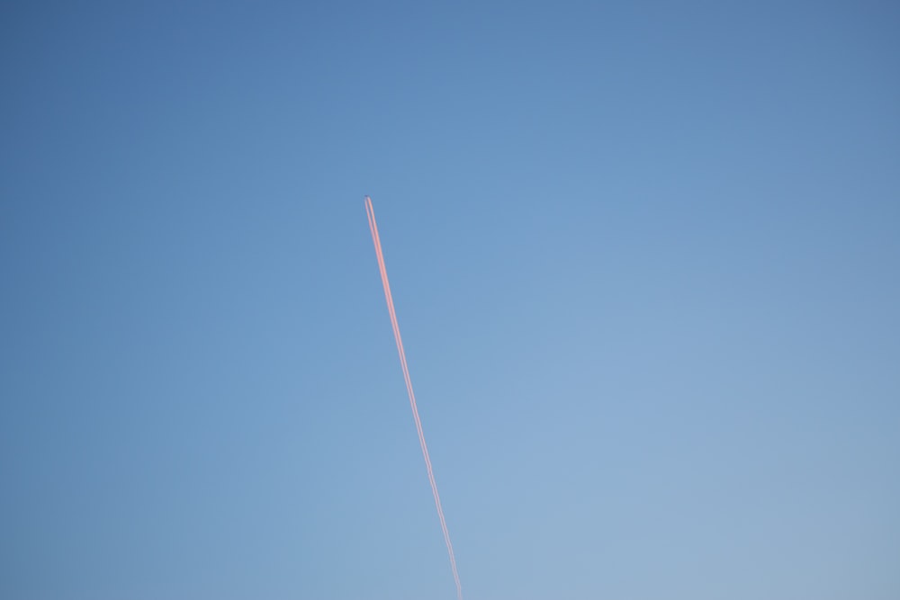 contrail with clear blue sky