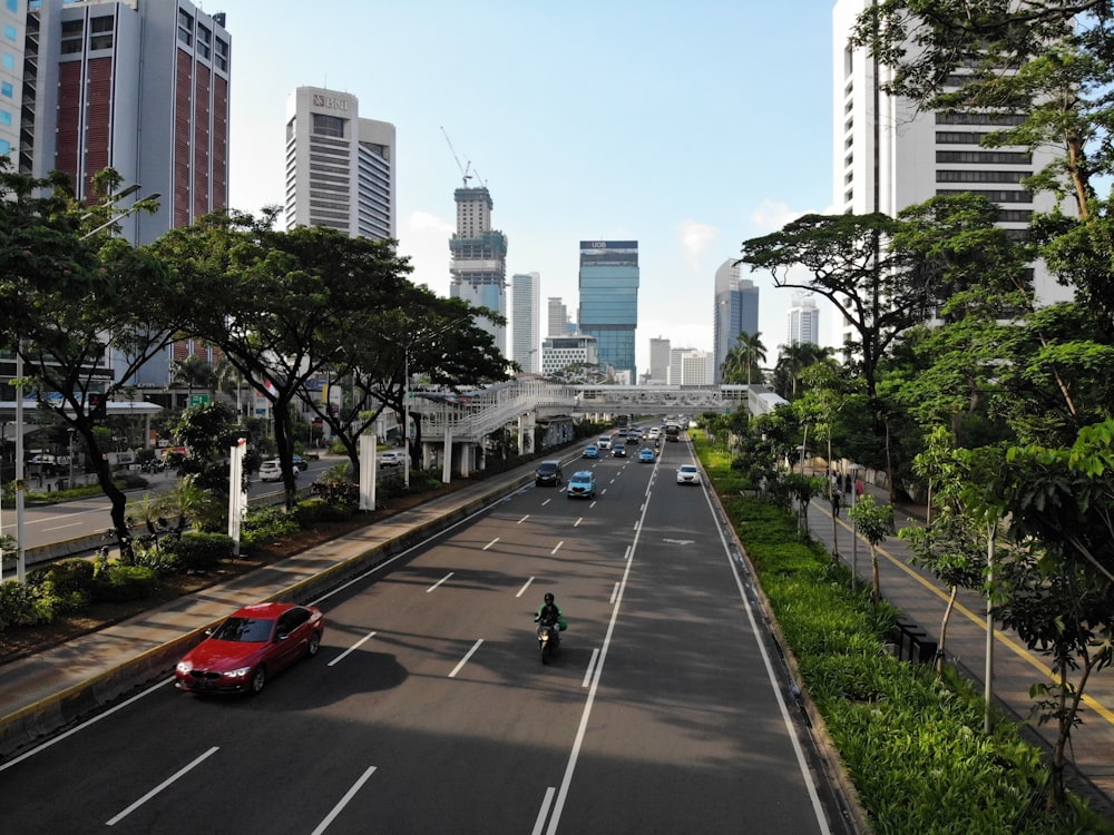 cars on road