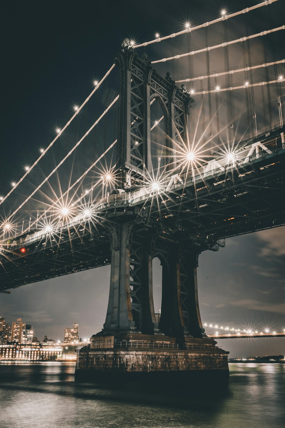 lighted bridge at daytime