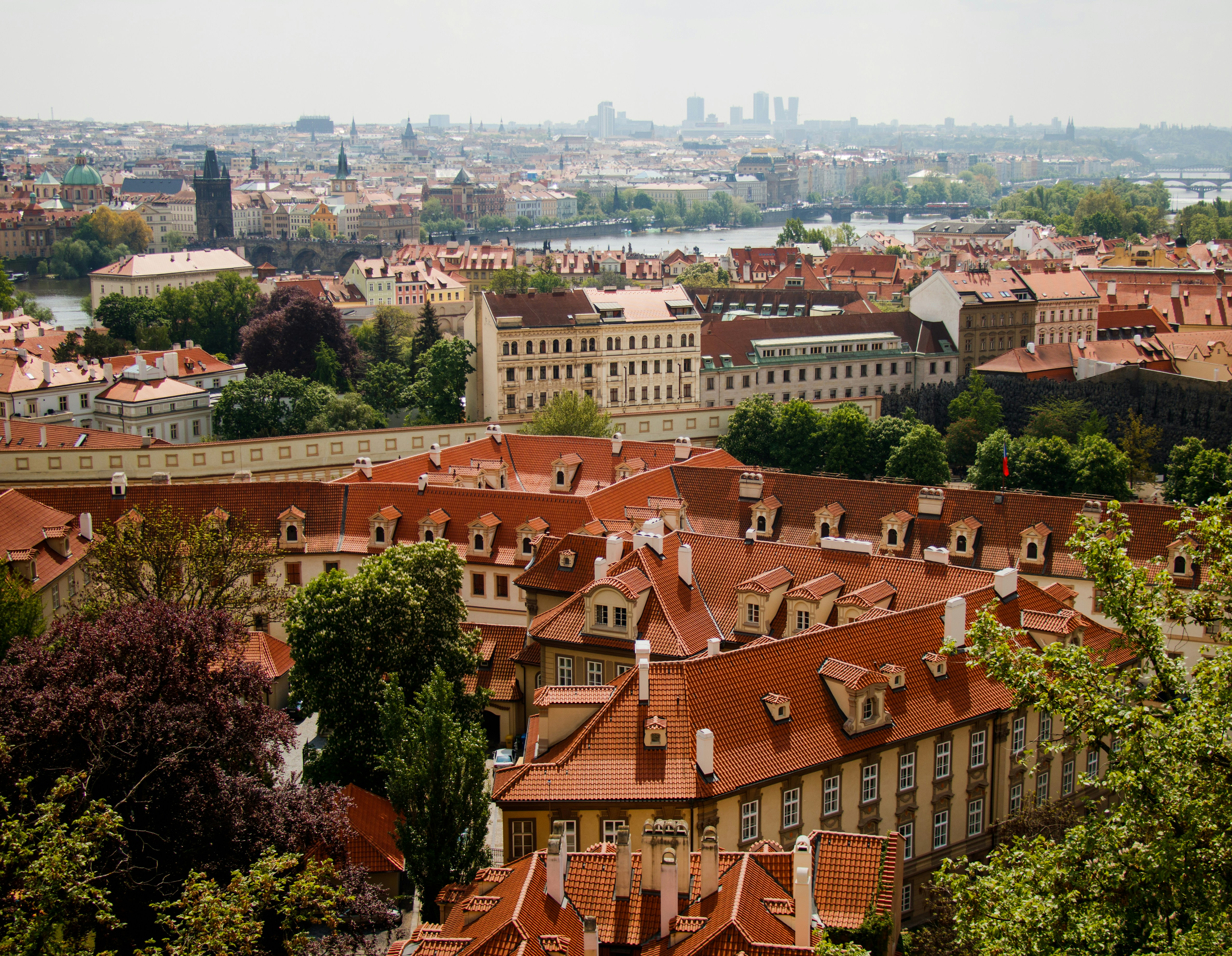 High-angle photo of city buildings