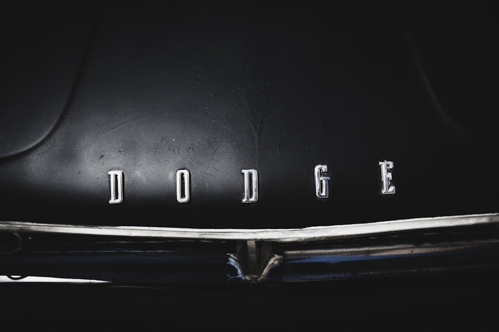 black Dodge car