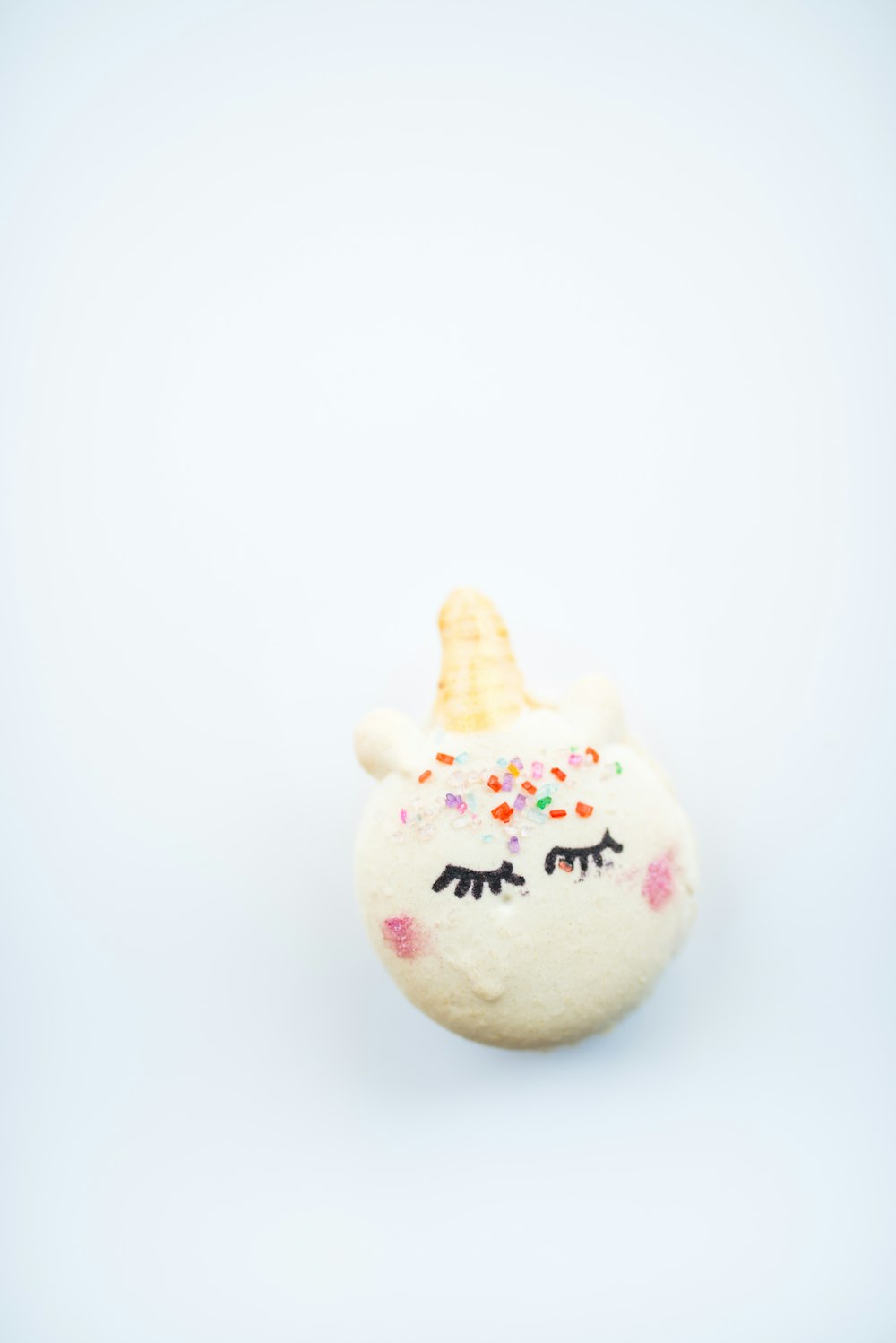 unicorn dessert on white background