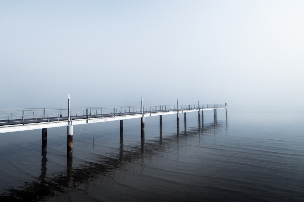 empty dock in ocean