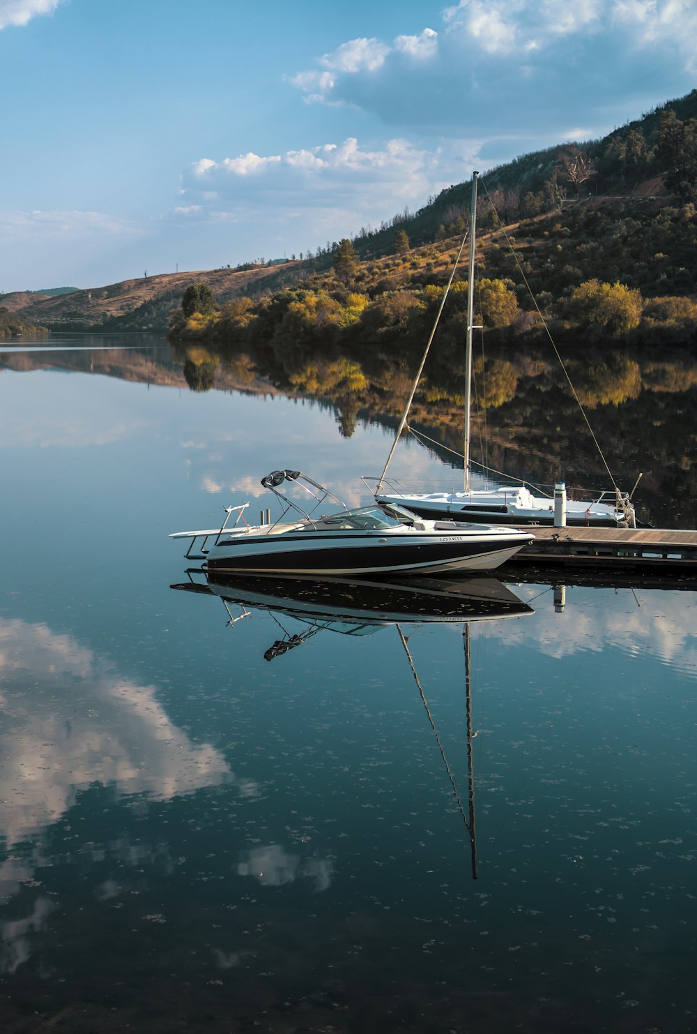 white boat on body of water