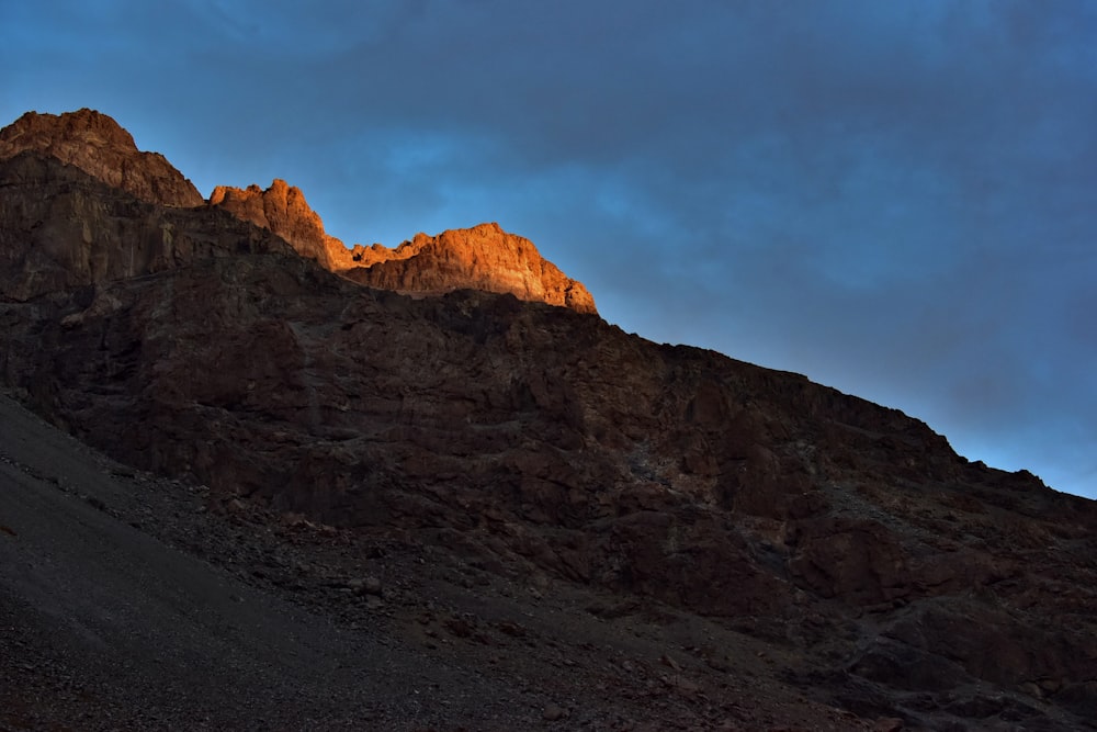 landscape photo of brown and black mountain range