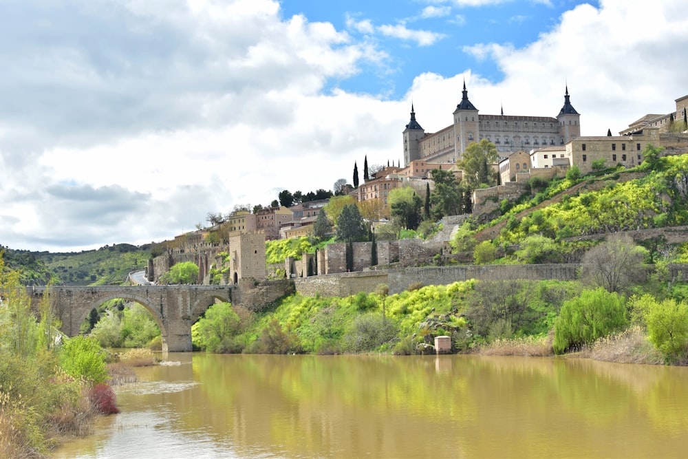 castle beside body of water