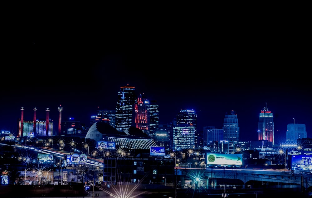 lighted city building during nighttime