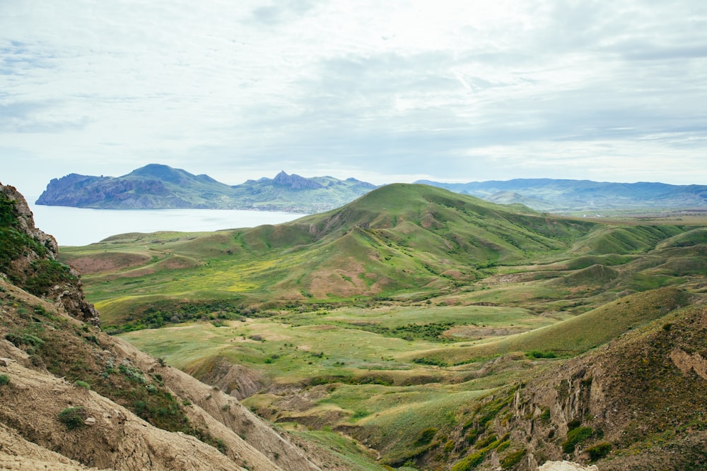 aerial photography of mountain