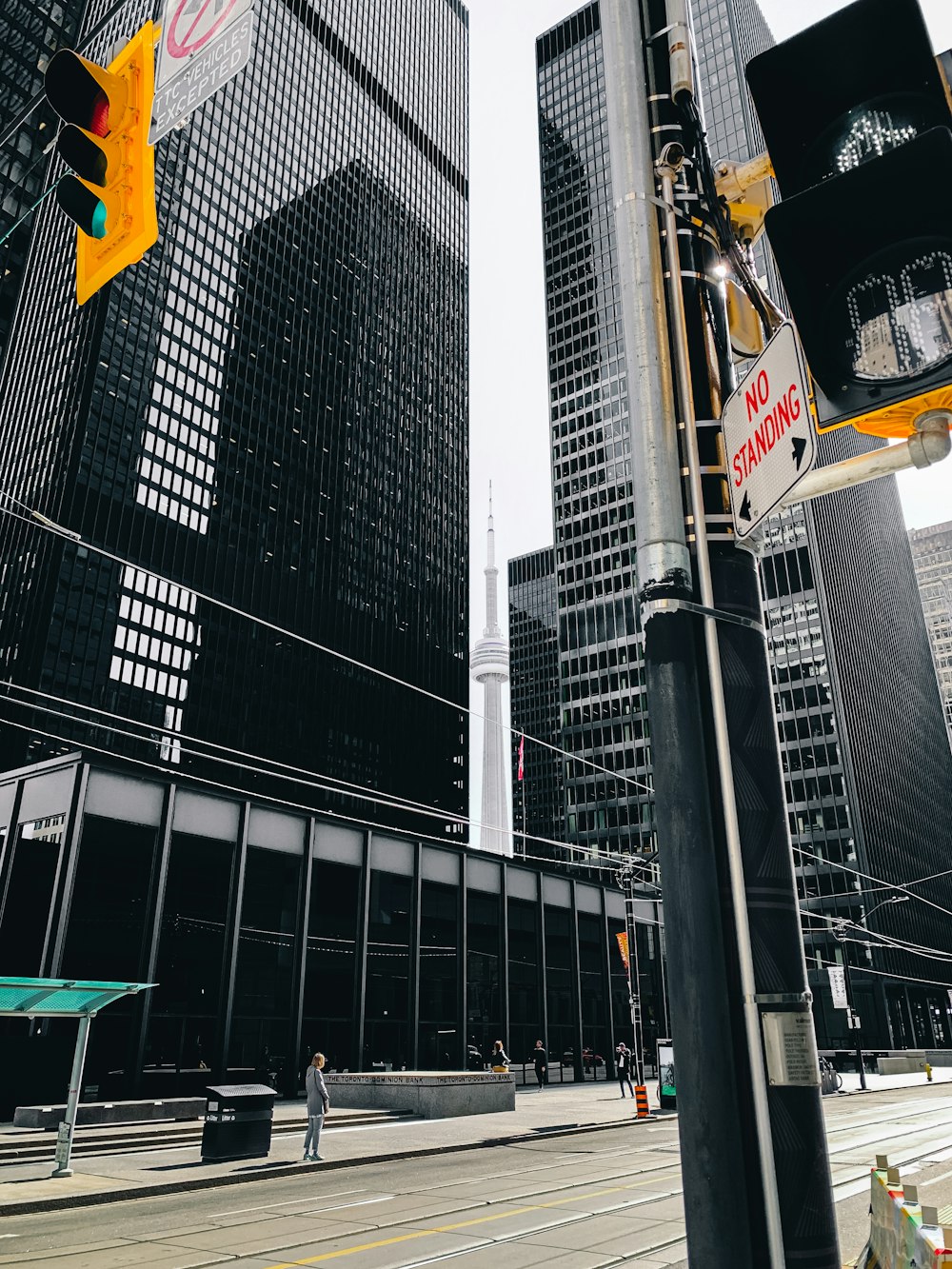 architectural photo of black buildings