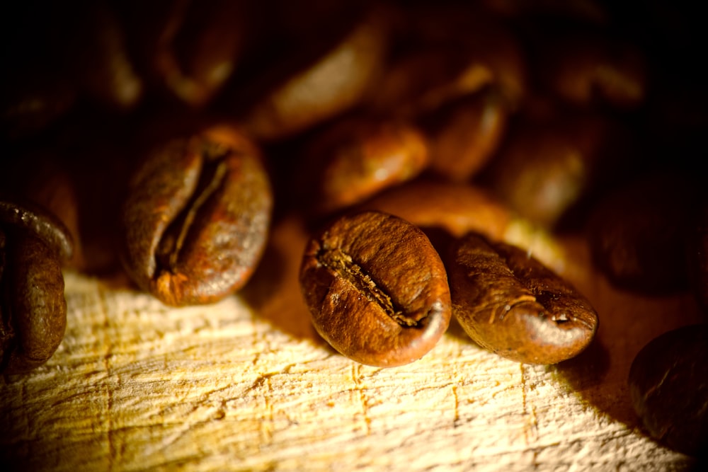コーヒー豆のクローズアップ写真