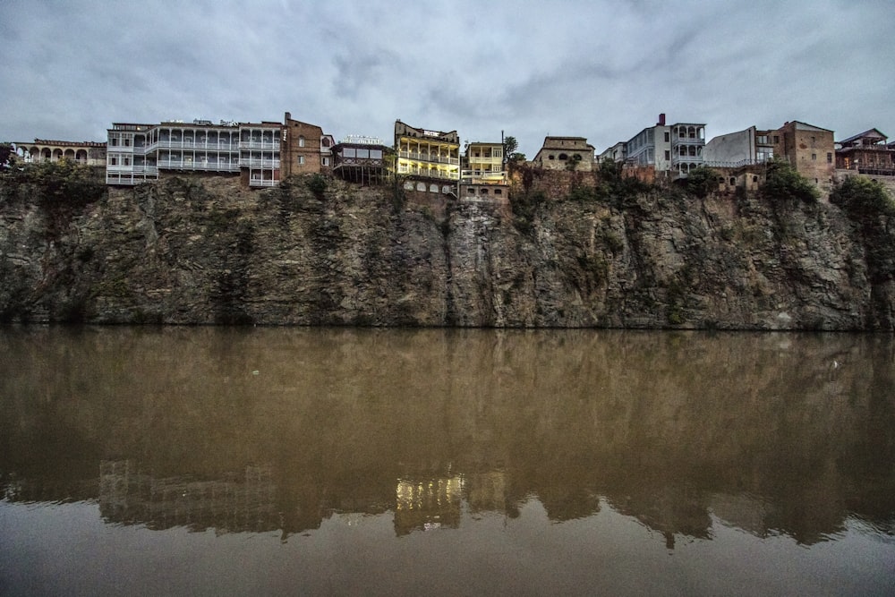 buildings on island near body of water