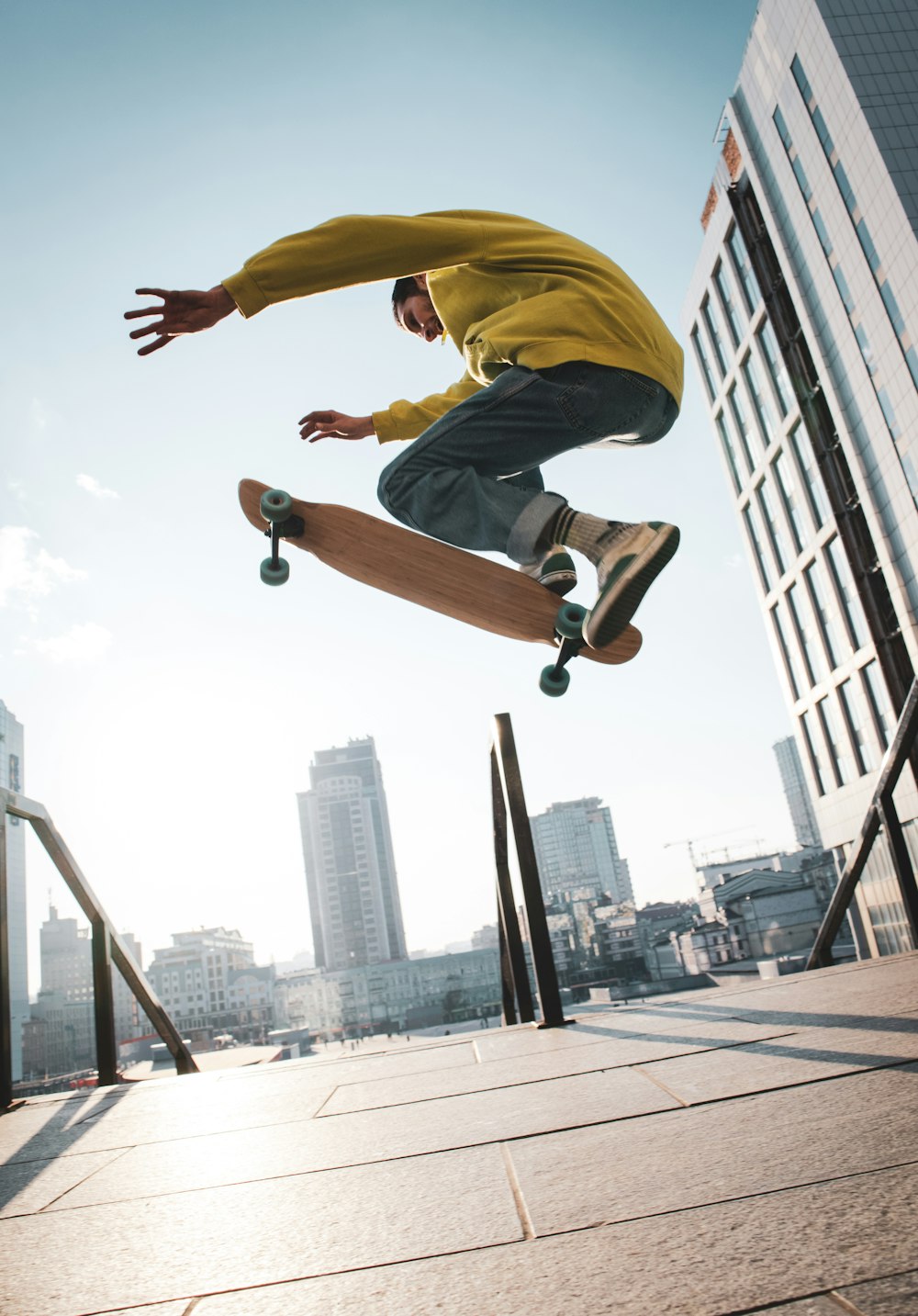 skateboarder doing stunts