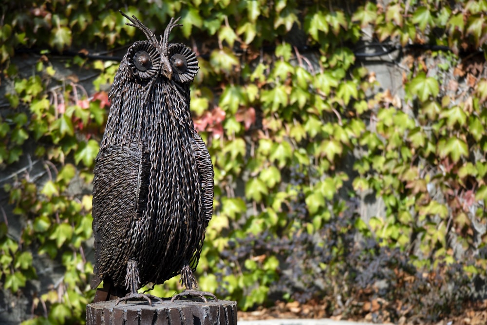 black owl figurine