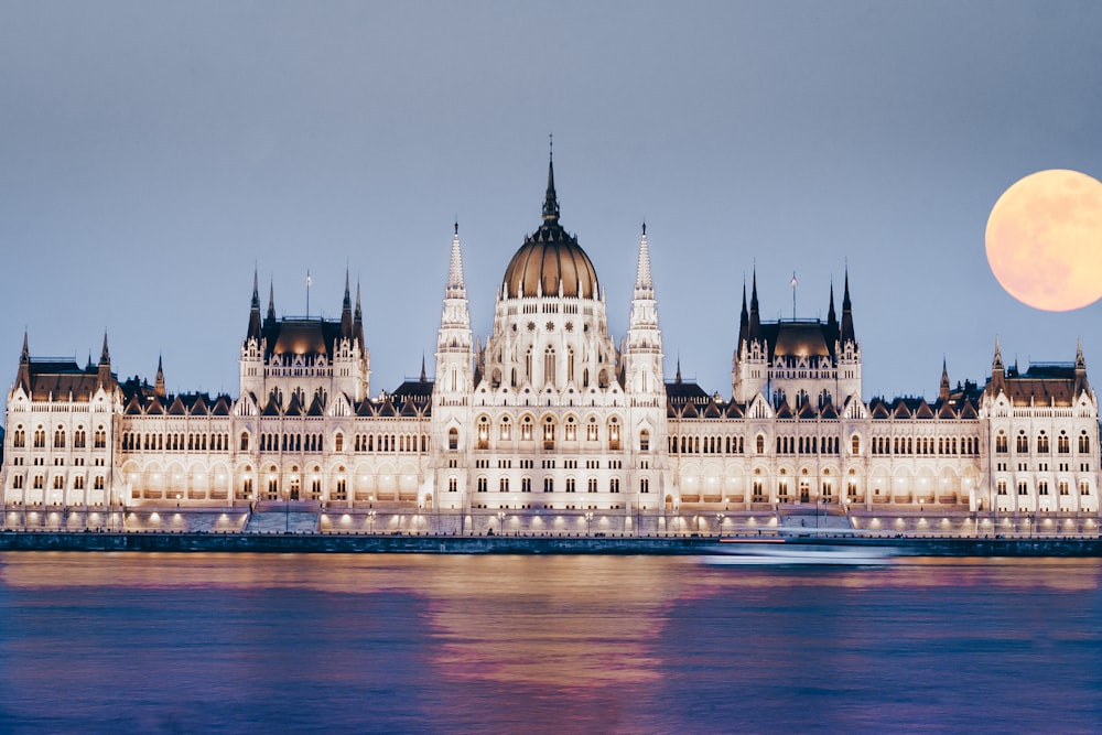 panoramic photography of building near body of water