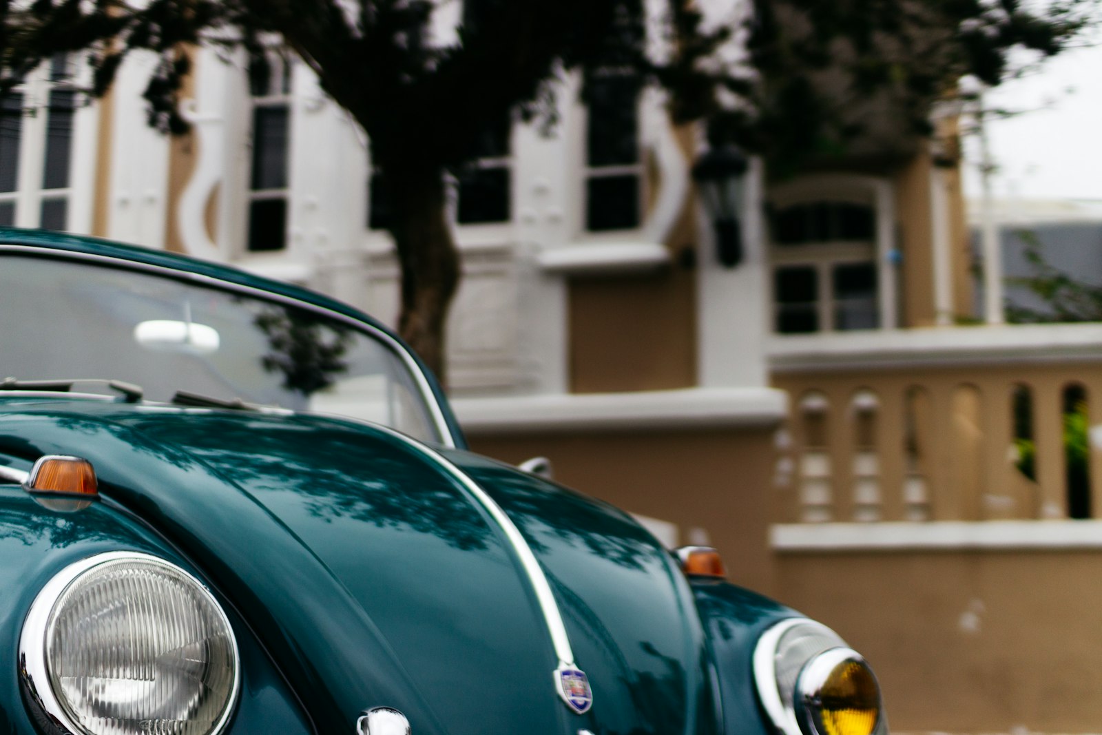 Sigma 30mm F1.4 EX DC HSM sample photo. Green volkswagen beetle photography