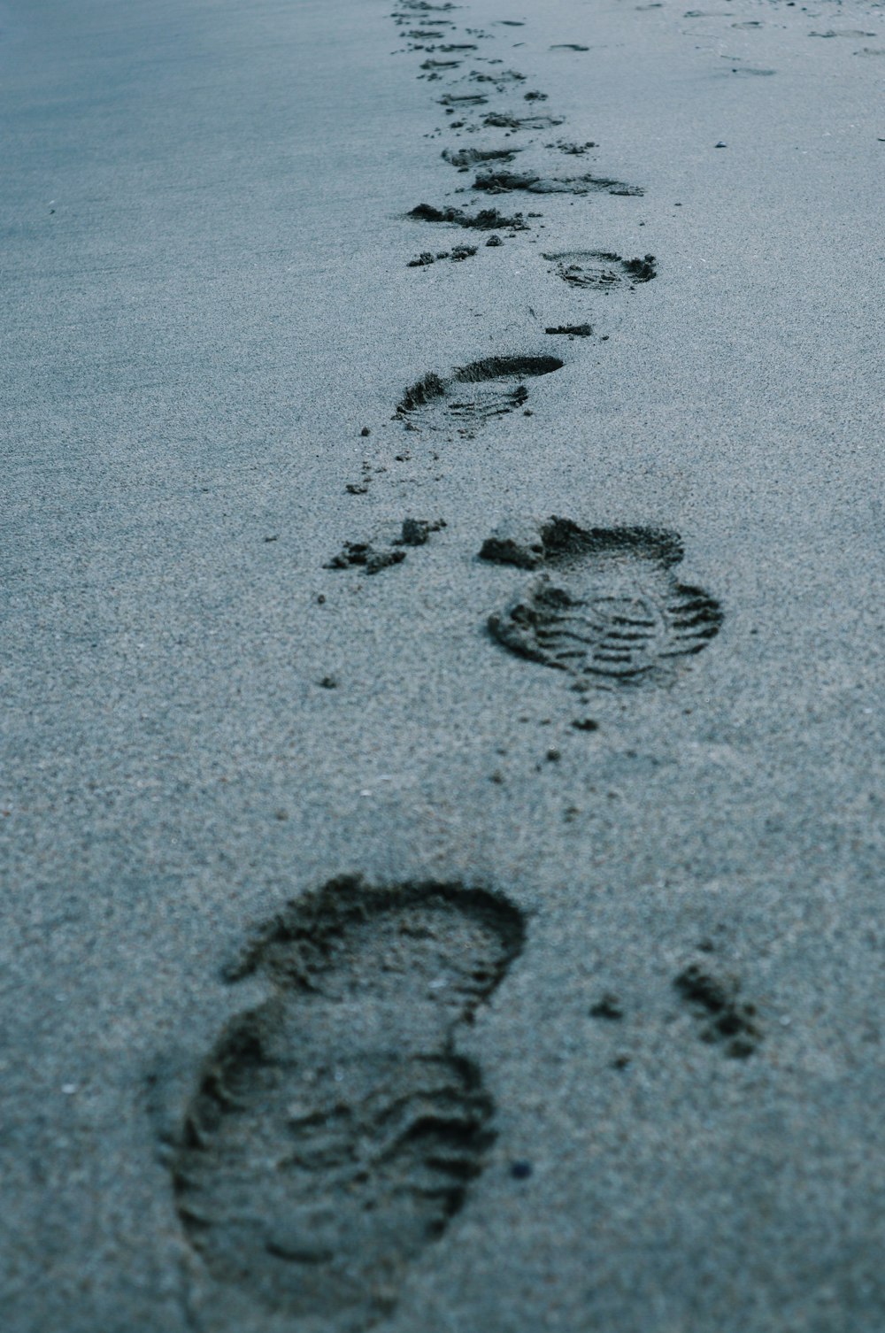 foot prints on sand
