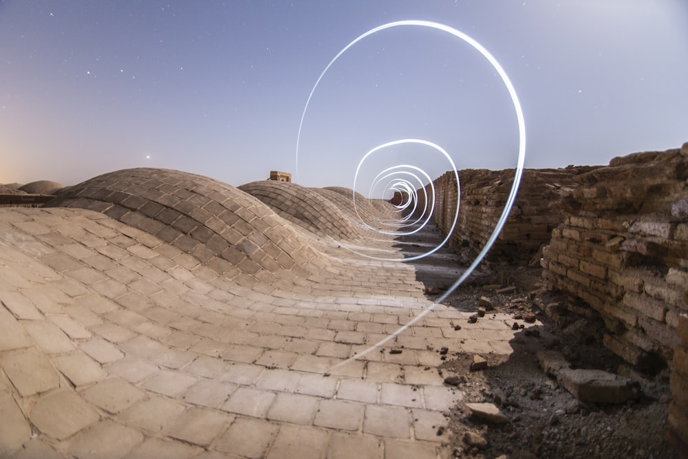 aerial photography of ruins