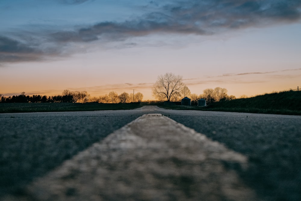 gray concrete road