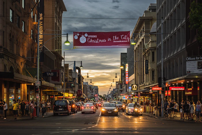 Calle céntrica de Adelaide