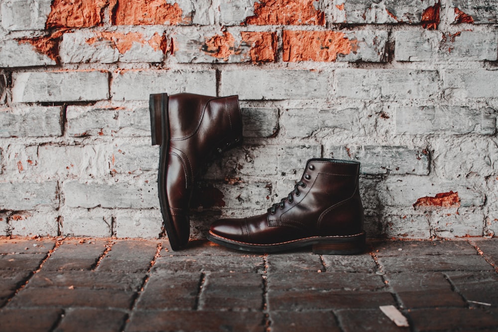 brown leather boots