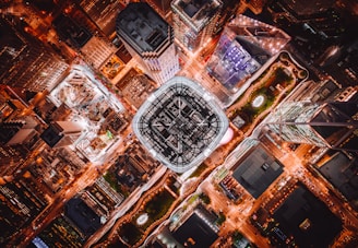 aerial photo of high-rise building